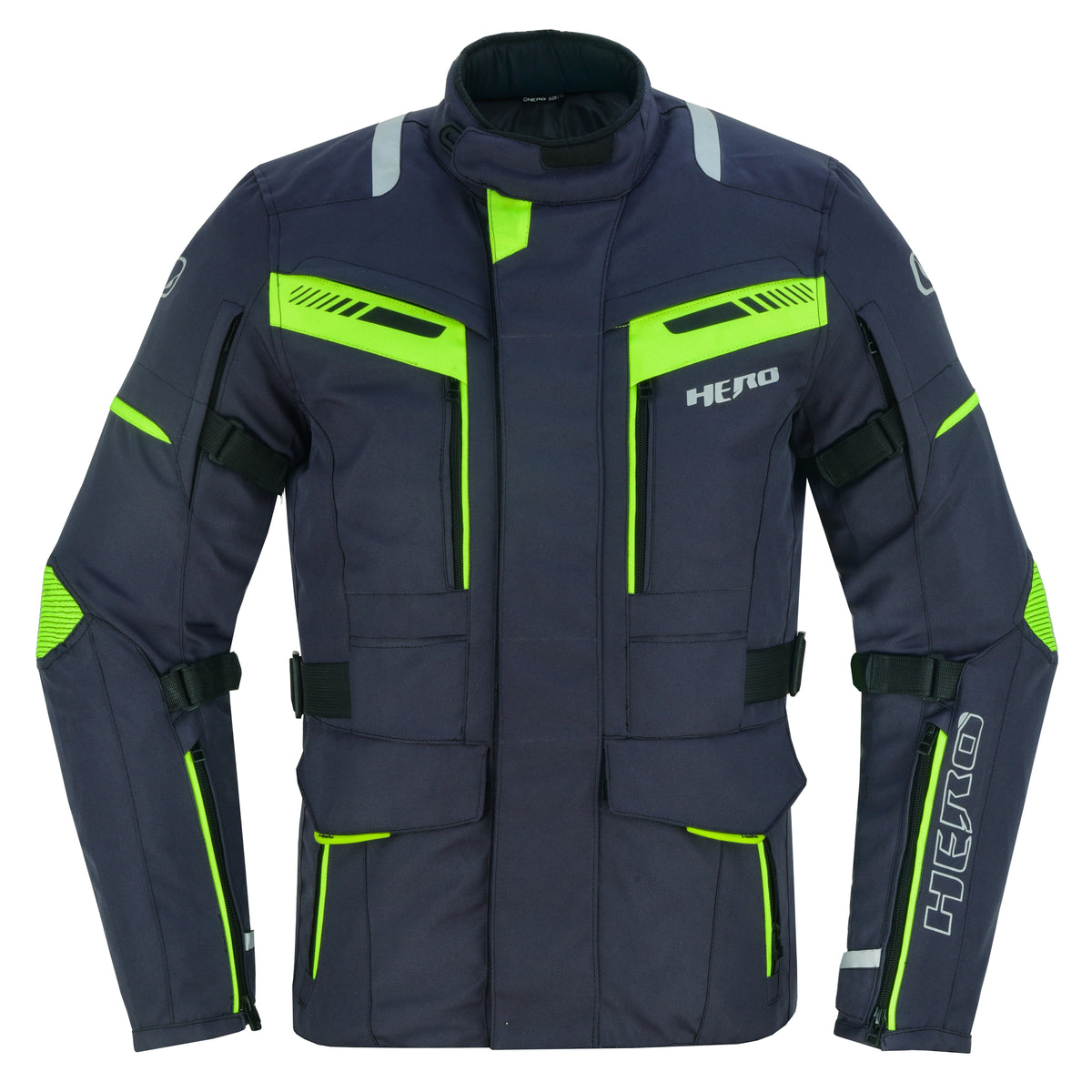 Waterproof 4-season motorcycle jacket with CE-approved shoulder and elbow protection
