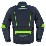 Waterproof 4-season motorcycle jacket with CE-approved shoulder and elbow protection