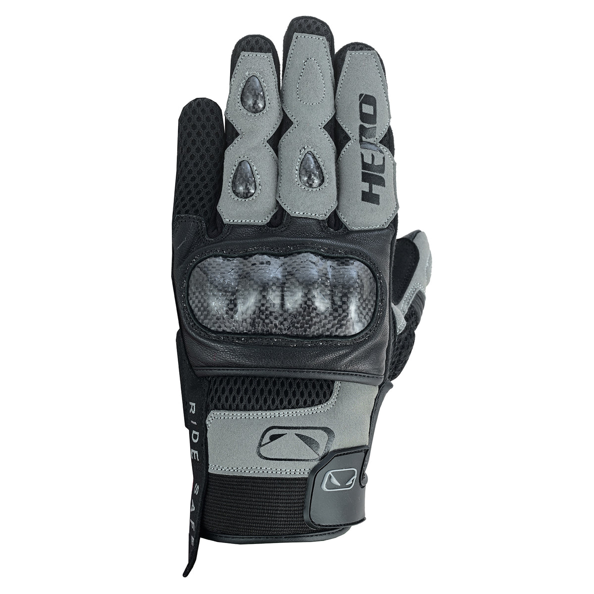 Leather Motorcycle Glove Carbon Padded Protections by Hero Italia HR-344