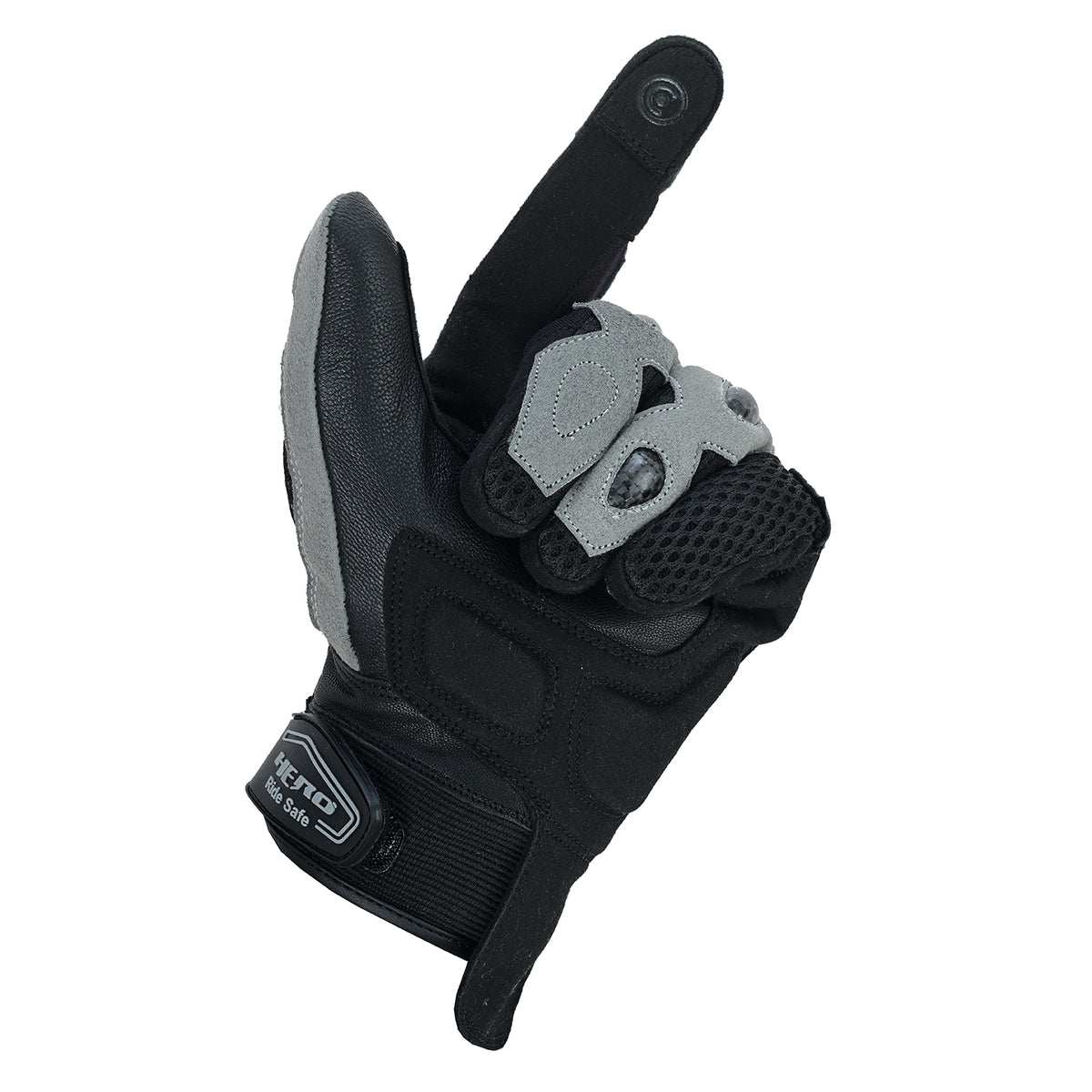 Leather Motorcycle Glove Carbon Padded Protections by Hero Italia HR-344