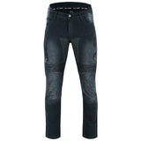 Motorcycle jeans with Kevlar and approved knee and hip protectors