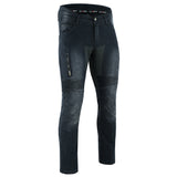 Motorcycle jeans with Kevlar and approved knee and hip protectors
