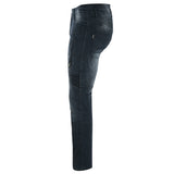 Motorcycle jeans with Kevlar and approved knee and hip protectors
