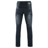 Motorcycle jeans with Kevlar and approved knee and hip protectors