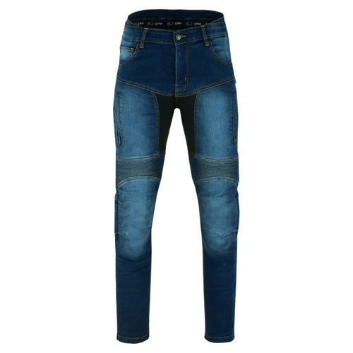 Jeans da motociclista da uomo HR-0211 BLU