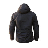 City Hero 17-897 Men’s Black Fabric Motorcycle Jacket with Hood