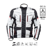 Giacca da moto impermeabile 4 stagioni con protezione spalle e gomiti omologata CE