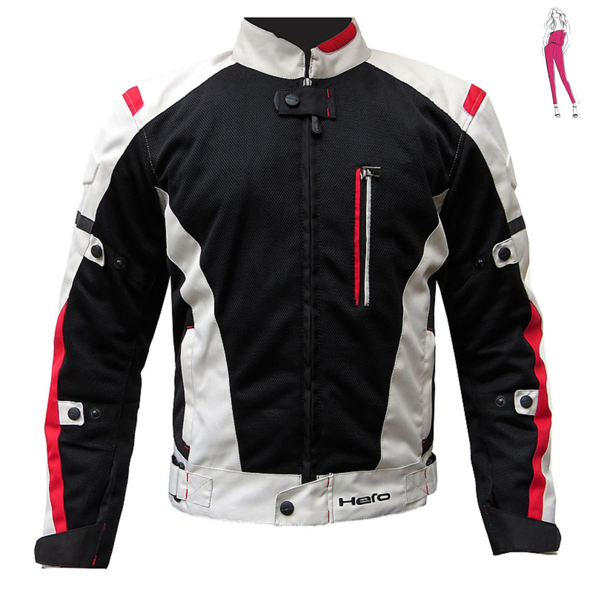 Giacca da moto estiva in tessuto da donna HR-874