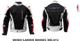 Giacca da moto estiva in tessuto da donna HR-874