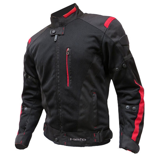 Giacca da motociclista estiva in tessuto da uomo HR-875